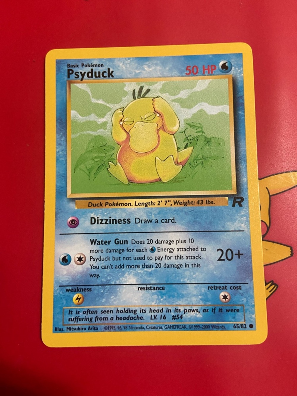 Psyduck Common Unlimited Team Rocket Pokemon Trading Card 65/82